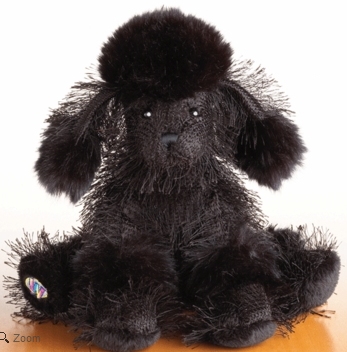 Webkinz 8.5" Black Poodle with Unused Code Plush