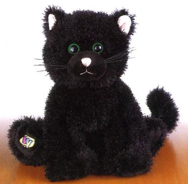 Webkinz 8.5" Black Cat with Unused Code Plush