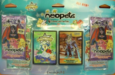 Neopets Enterplay Fun Pack Four Pack Blister Plus Two Bonus Cards