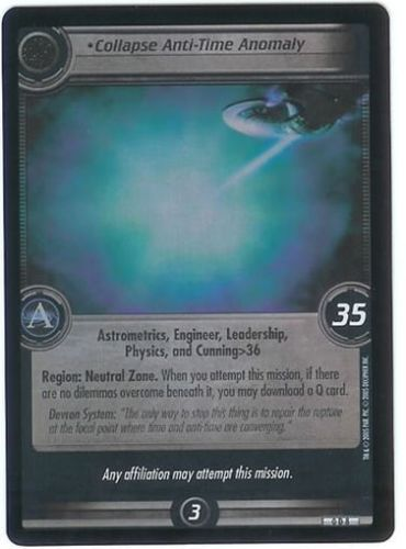Star Trek 2nd Edition Collapse Anti-Time Anomaly 0D8 Foil Promo Card