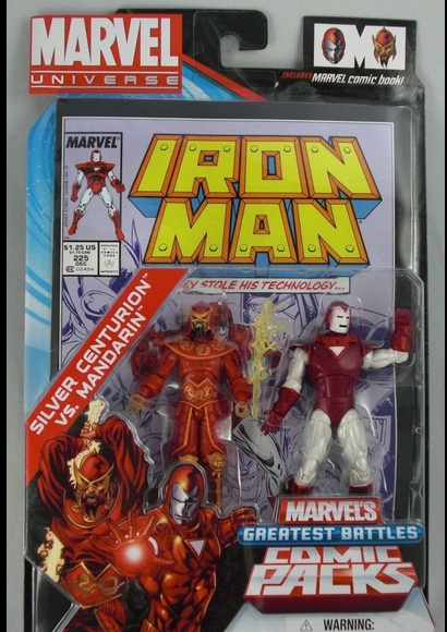 Marvel Universe Greatest Battles Figure 2-Pack w/ Comic -Silver Centurion Vs Mandarin