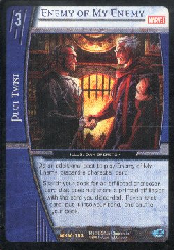 Vs System CCG Marvel Enemy Of My Enemy Rare Card