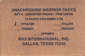 Anachronism Set 4 Warrior Packs 16ct Booster Box