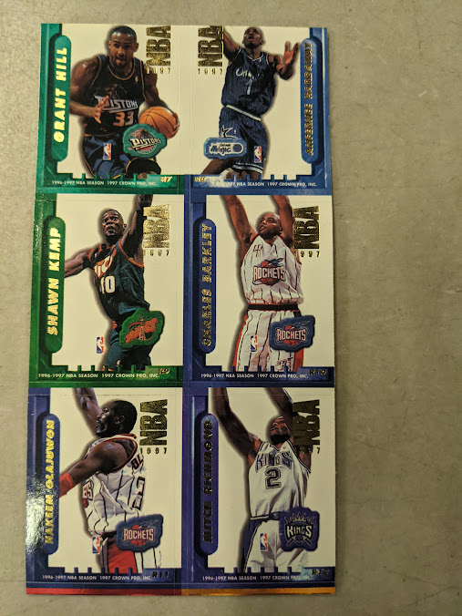 Basketball 1997 Crown NBA Uncut Sticker Sheet