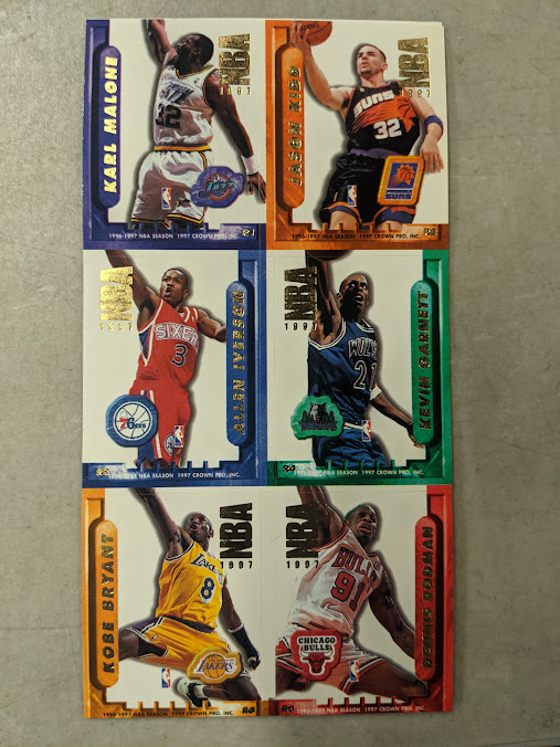 Basketball 1997 Crown NBA Uncut Sticker Sheet