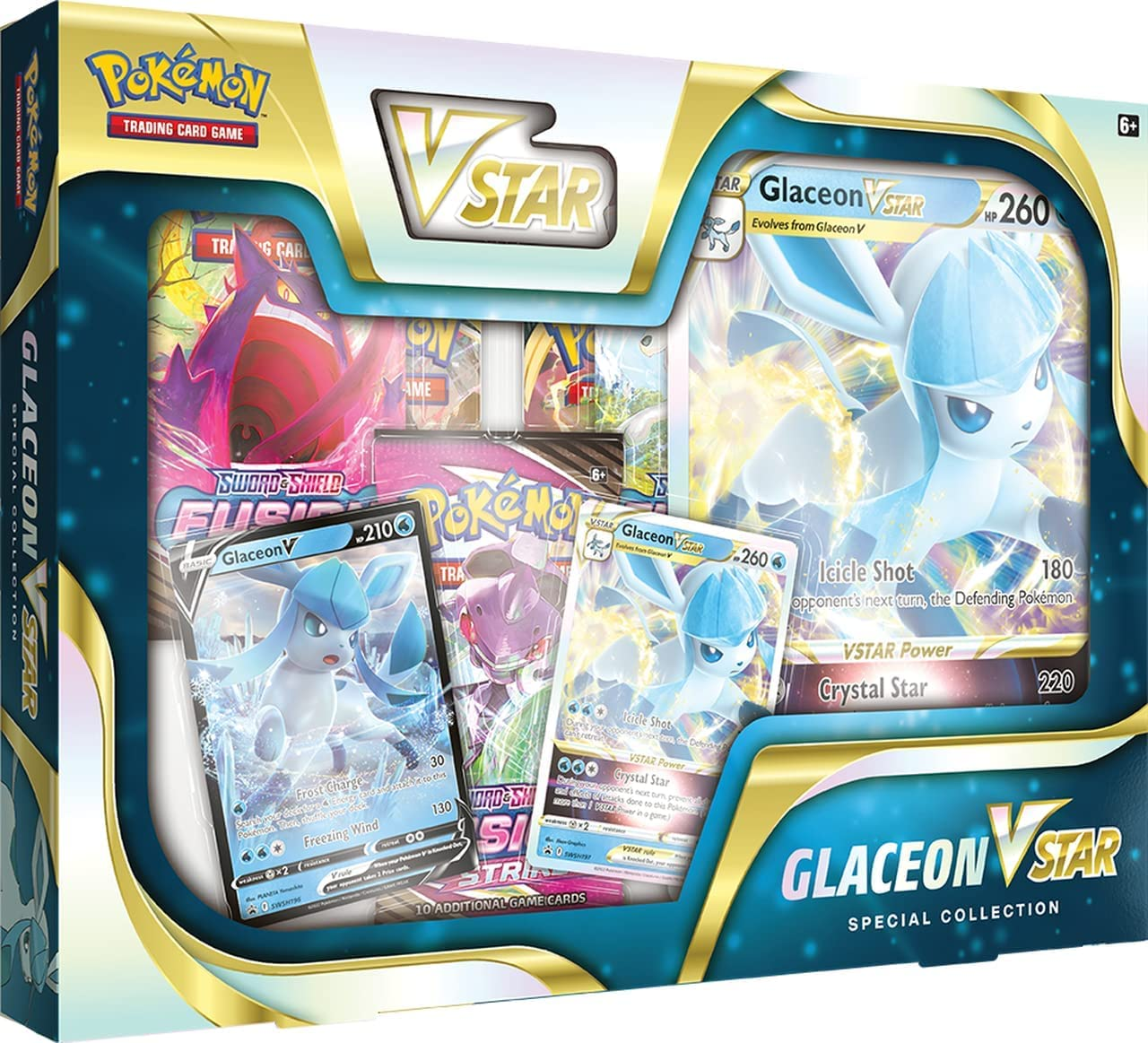 Pokemon Glaceon Leafeon VStar Collection 6ct Case