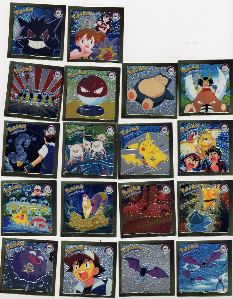 PokemonArtbox Gold Sticker Insert Set of all 18